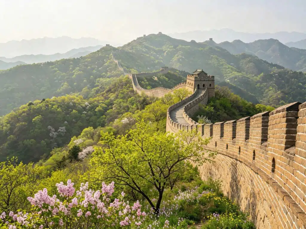 Spring is the best time to visit China and visit the Great Wall of China.