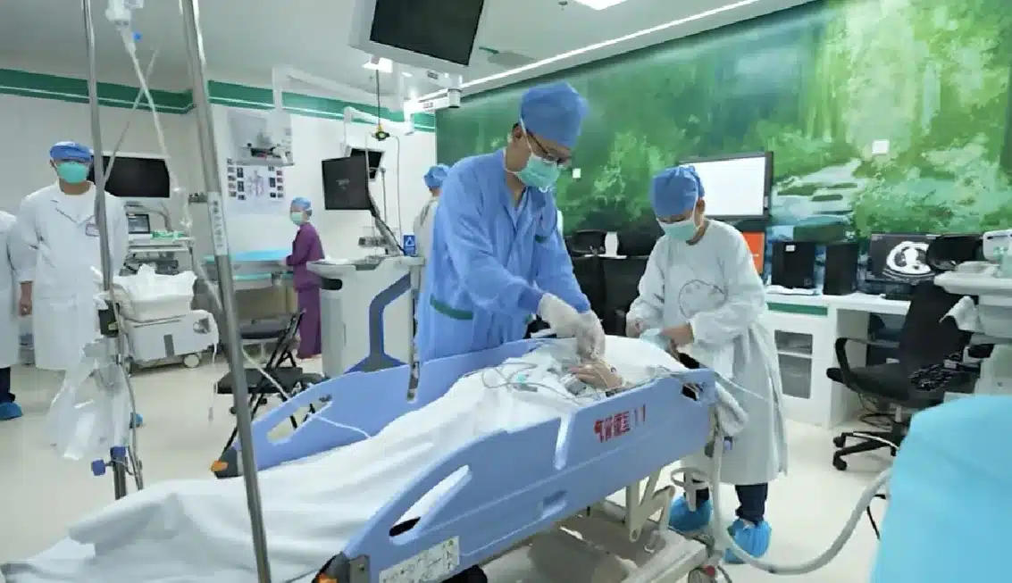 Medical team administering stem cell therapy at a Grade 3A hospital in China — stem cell treatment China