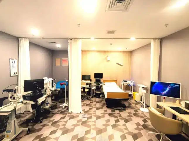 JD Health VIP screening lounge interior Beijing